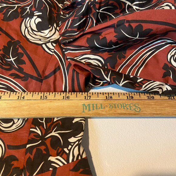 MaxMara Women 2 Floral Blouse Puff Short Sleeve Professional Office Career Top - Picture 5 of 7